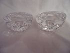 Pair of Orrefors crystal candlestick holders