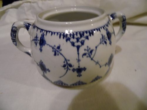 Furnivals Denmark Blue  3 1/2" sugar bowl no lid Made in England