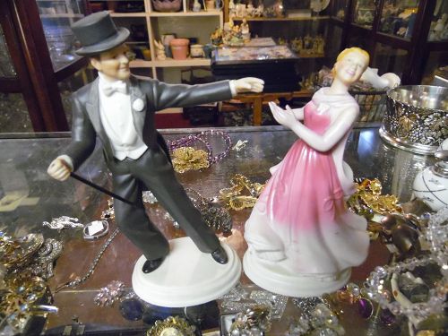 Avon Fred Astaire Ginger Rogers figurines The Barkley's of Broadway