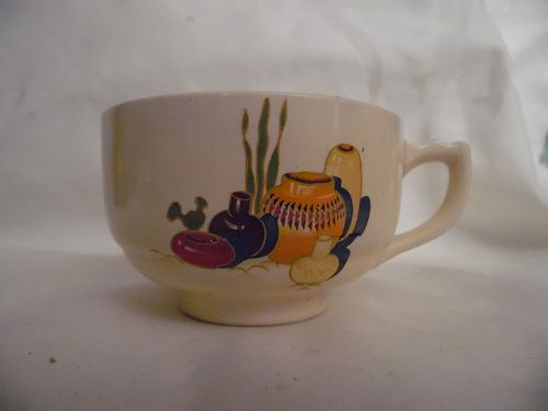 Homer Laughlin Mexicana cup with red band