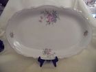 Bavaria West Germany fine china oval platter floral with gold trim 12"
