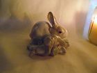LLadro bunny logs and leaves figurine 4772