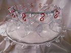 Heisey Lariat complete punch bowl set with under plate