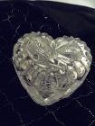 Vintage Hofbauer Byrdes Crystal Heart Shaped Candy/Trinket Dish
