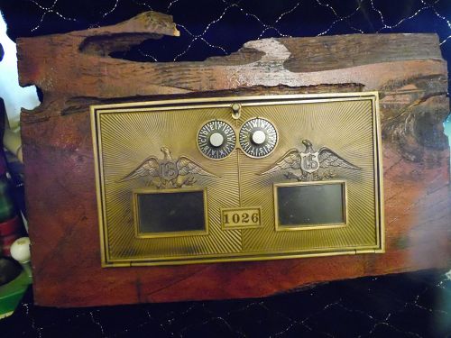 Vintage brass post office box 1026 Double Eagles