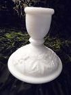 Imperial white milk glass grape and leaf candle holder