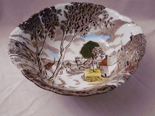 W.H.Grindley Staffordshire  Sunday Morning 8 7/8" round vegetable Bowl