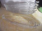 Vintage heavy glass corn on the cob dishes set of 6