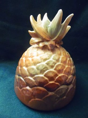 Vintage Pineapple half  ceramic cookie jar