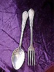Antique silver plate spoons & forks TINOR