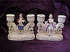 Occupied Japan  figural pair of double candleholders