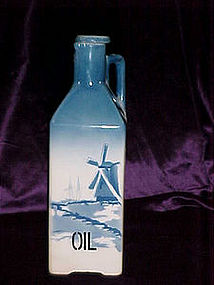 Delft blue oil decanter Czechoslovakia circa 1900