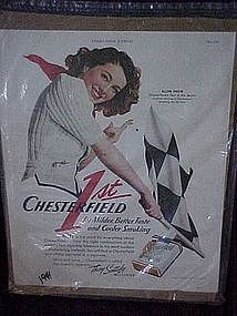 Original Chesterfield cigarette advertisements