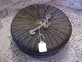 Old chinese woven sewing basket