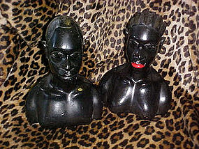 African chalk busts
