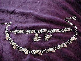 Sarah Coventry necklace, bracelet and earrings set