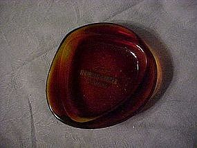 Opalex amberina ashtray-Hotel Terminus-Gruber