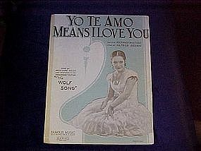 Yo Te Amo Means I love you