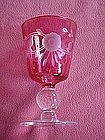 Glastonbury Lotus 553 cranberry cut floral tall goblet