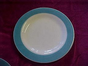 Pyrex turquoise border plate