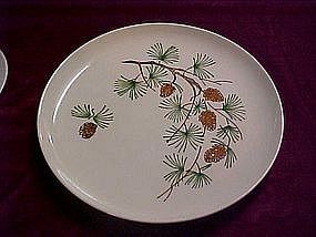 Pinecone pattern dinner plates, by Stetson