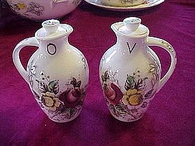 Nasco "rosevine" vinegar and oil cruet set