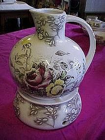 Nasco Japan "Rosevine" Carafe with warmer