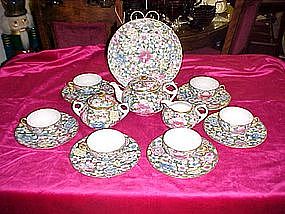 Oriental chintz tea Set - service for six