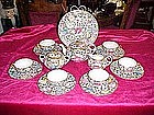 Oriental chintz tea Set - service for six