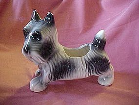 Old pottery scotty dog planter