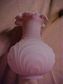 Fenton Vase, drapery in rose burmese satin