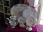 CBC china platinum dinnerware pieces "oriental pattern"