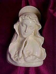 Pottery Madonna head vase