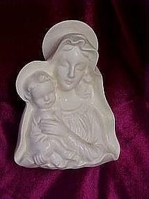 Holt Howard Madonna and child head vase candle holder