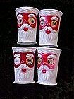 Plastic Santa drinking glasses with moveable eyes