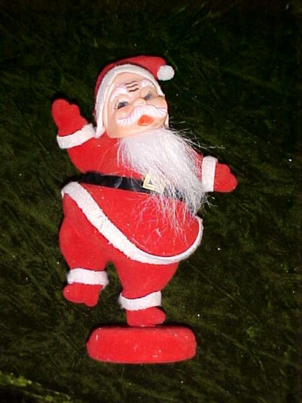 Santa flocked figurine