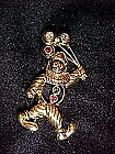 Costume clown and balloons pin, signed JJ