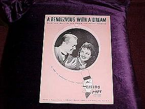 Rendezvous with a dream, sheet music from Poppy 1937