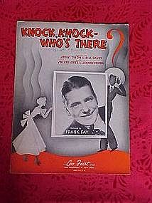 Knock,Knock,Who's There, sheet music 1936