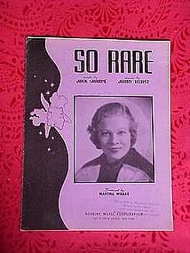 So Rare, sheet music 1937