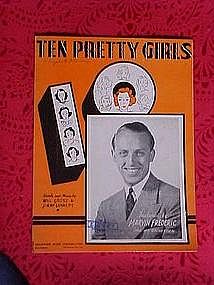 Ten Pretty Girls, sheet music 1937