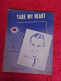 Take my Heart, sheet music 1936