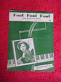 Fool Fool Fool, sheet music 1952