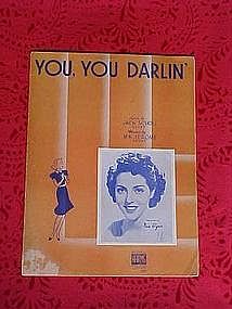 You You Darlin', sheet music 1950