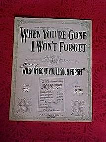 When you're gone I won't forget, 1920