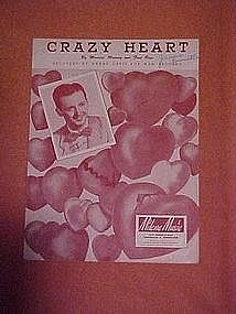 Crazy Heart, sheet music 1951