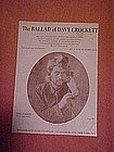 The ballad of Davy Crockett, sheet music 1954