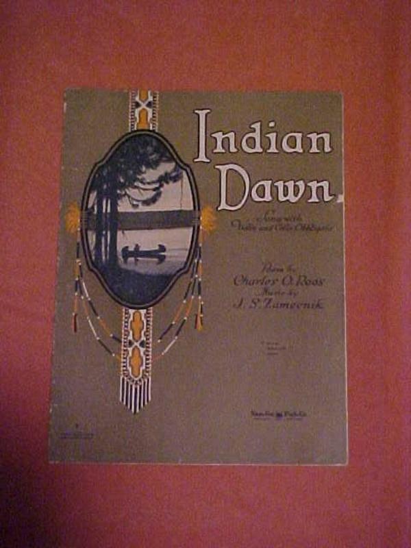 Indian dawn, sheet music  1929