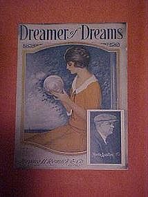 Dreamer of Dreams, deco sheet music 1924