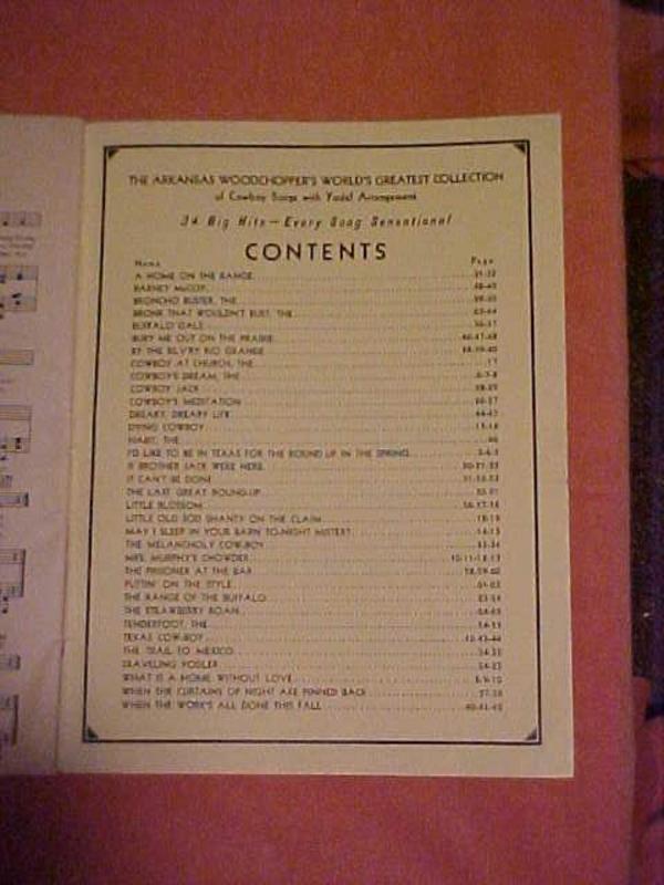 The Arkansas Woodchoppers collection of cowboy songs